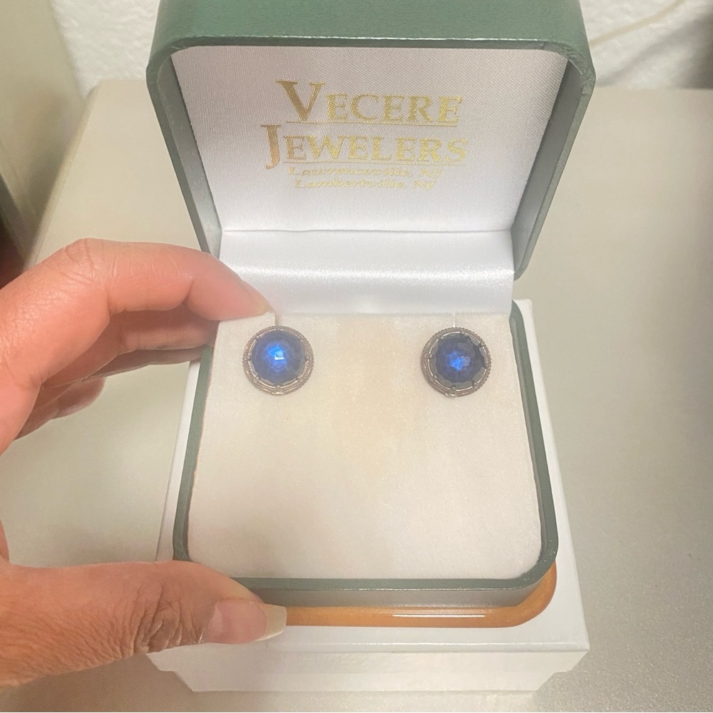 NIB Rare & Vintage Tacori Large Post Back Earrings Purchased at Vecere Jewelers